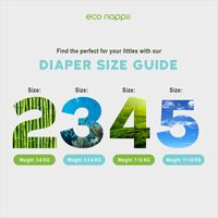 Eco Nappii Bamboo Nappies 4 (7-12KG) / Mega Master Pack